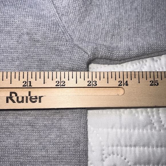 COS Sweater Womens EUR Size M Gray Mock Neck Knit Cotton-Wool Blend Minimalist - Picture 10 of 15